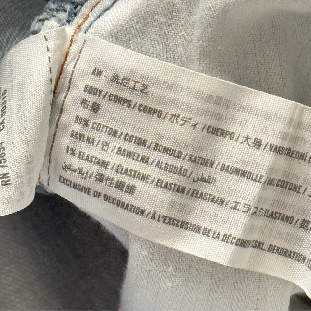 Abercrombie & Fitch Curve Love The Cut Off Light Blue Wash High Rise Shorts 34 - Picture 8 of 8
